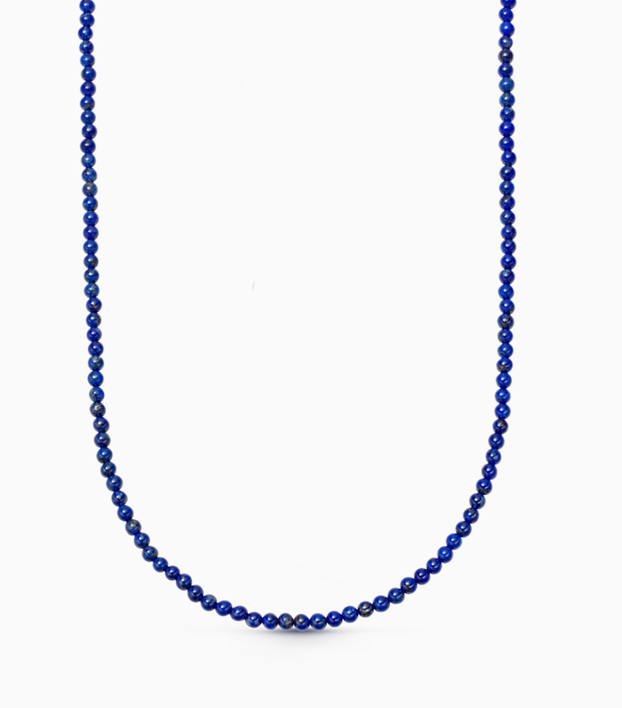 Lapis Beaded Chain - 32 inch