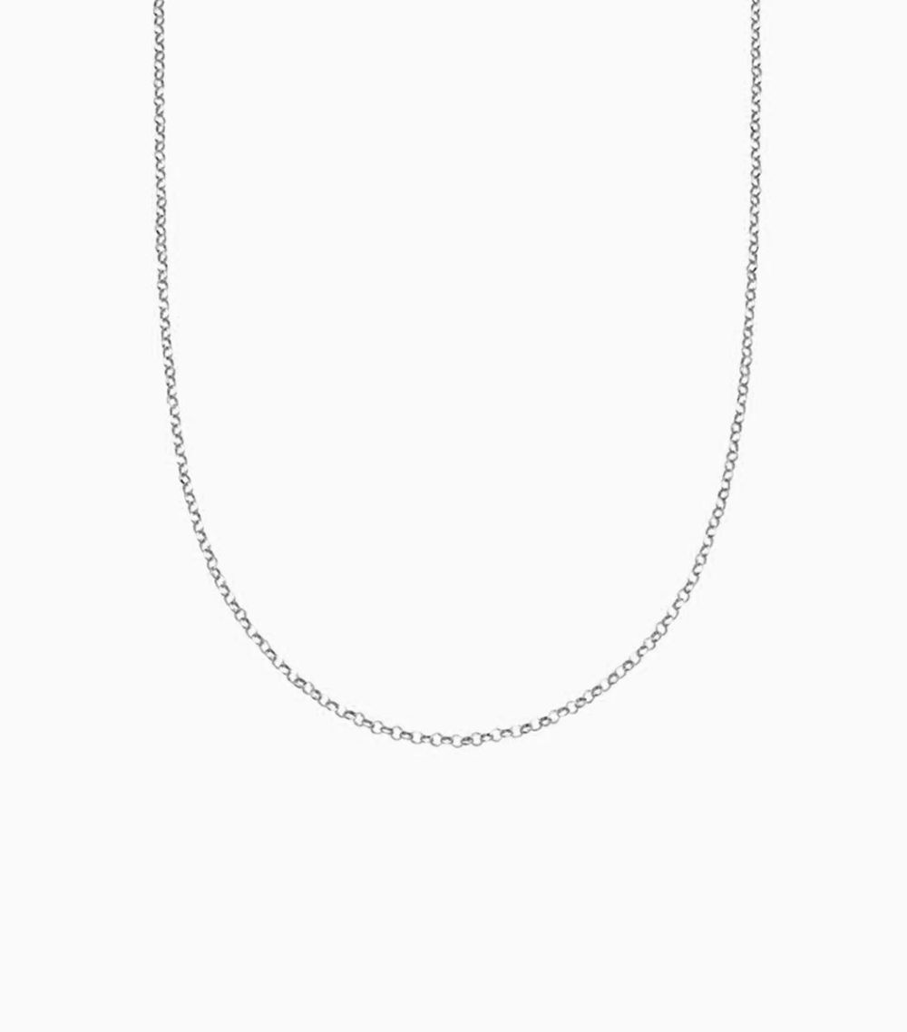 Solid White Gold Chain Necklace 9KT 14KT For Her Jewellery Women 18 Inch