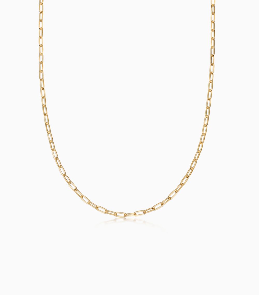 18 inch solid yellow gold 9kt clip chain necklace for her locket pendant women fine jewellery