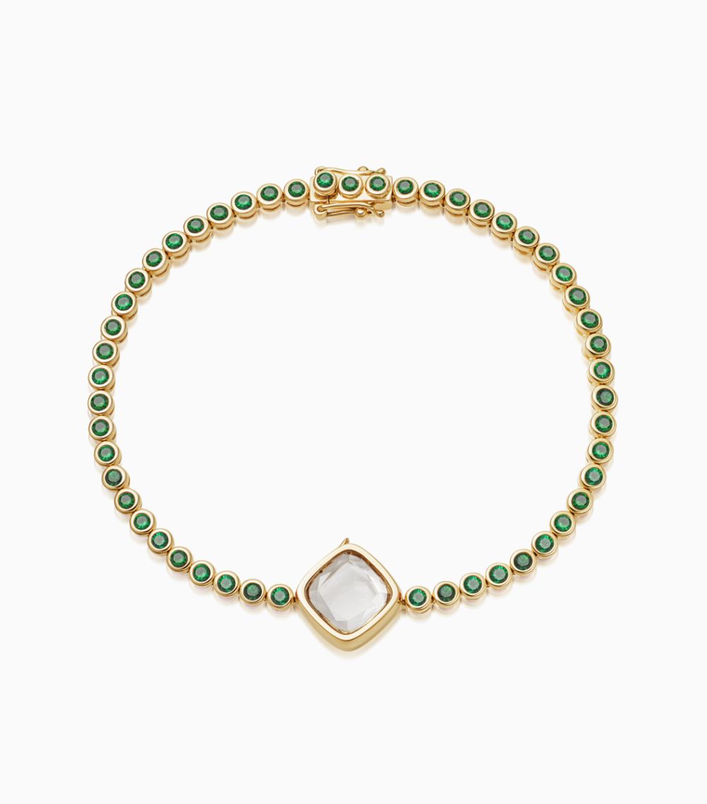 Emerald Cube Bracelet 