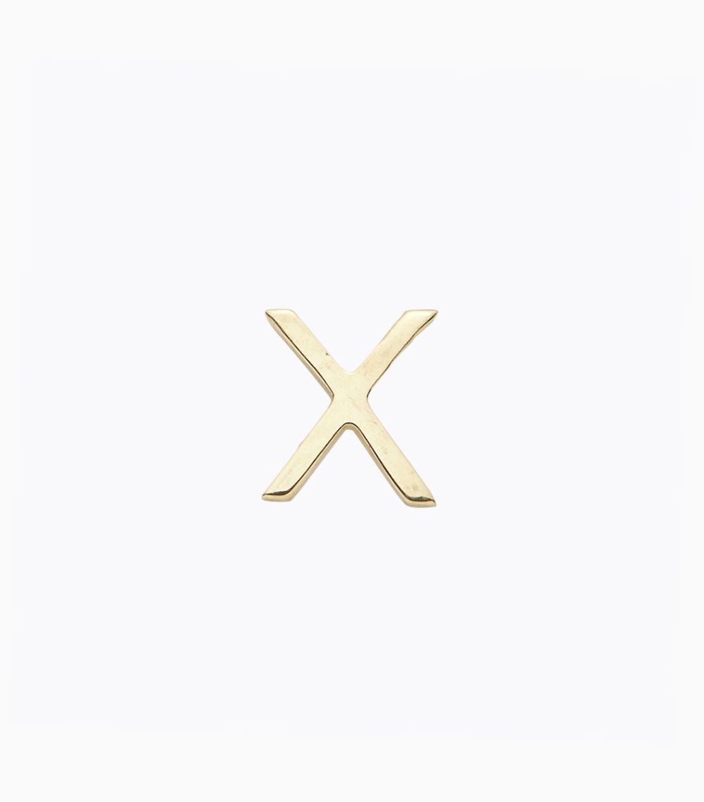 Plain Gold Initial -X