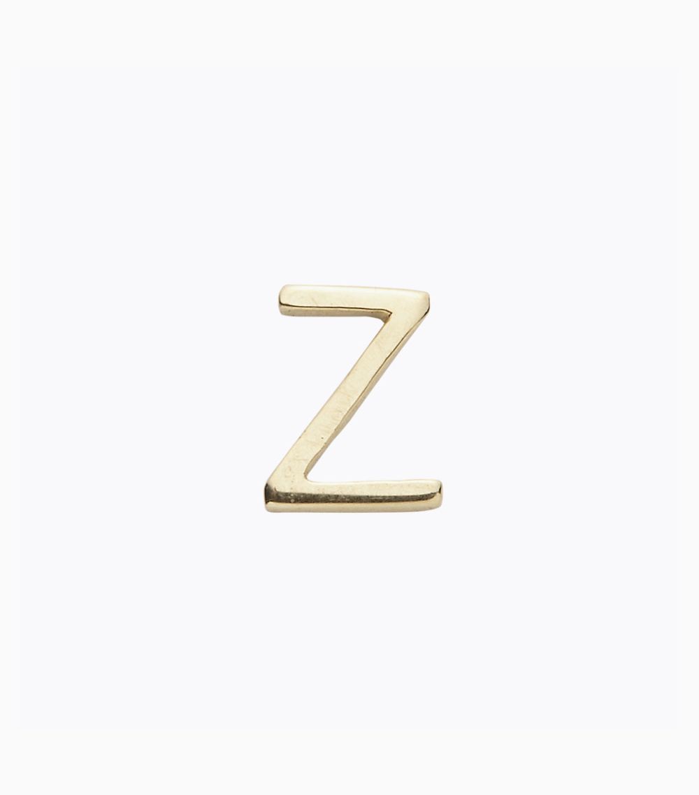 18KT Plain Solid Yellow Gold Letter Initial Z For Her Personalised Womens Charm