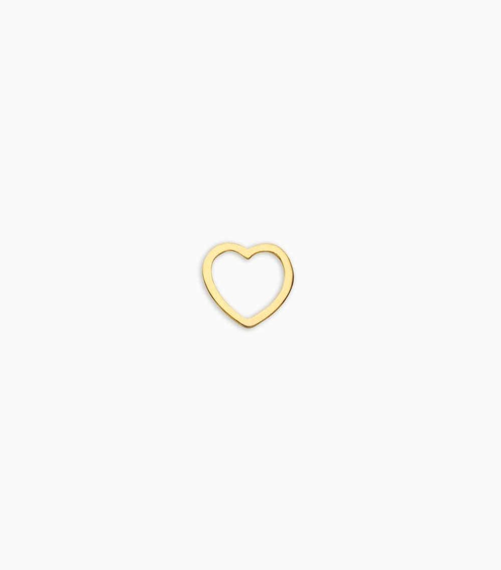 18kt solid yellow gold heart charm for her locket pendant