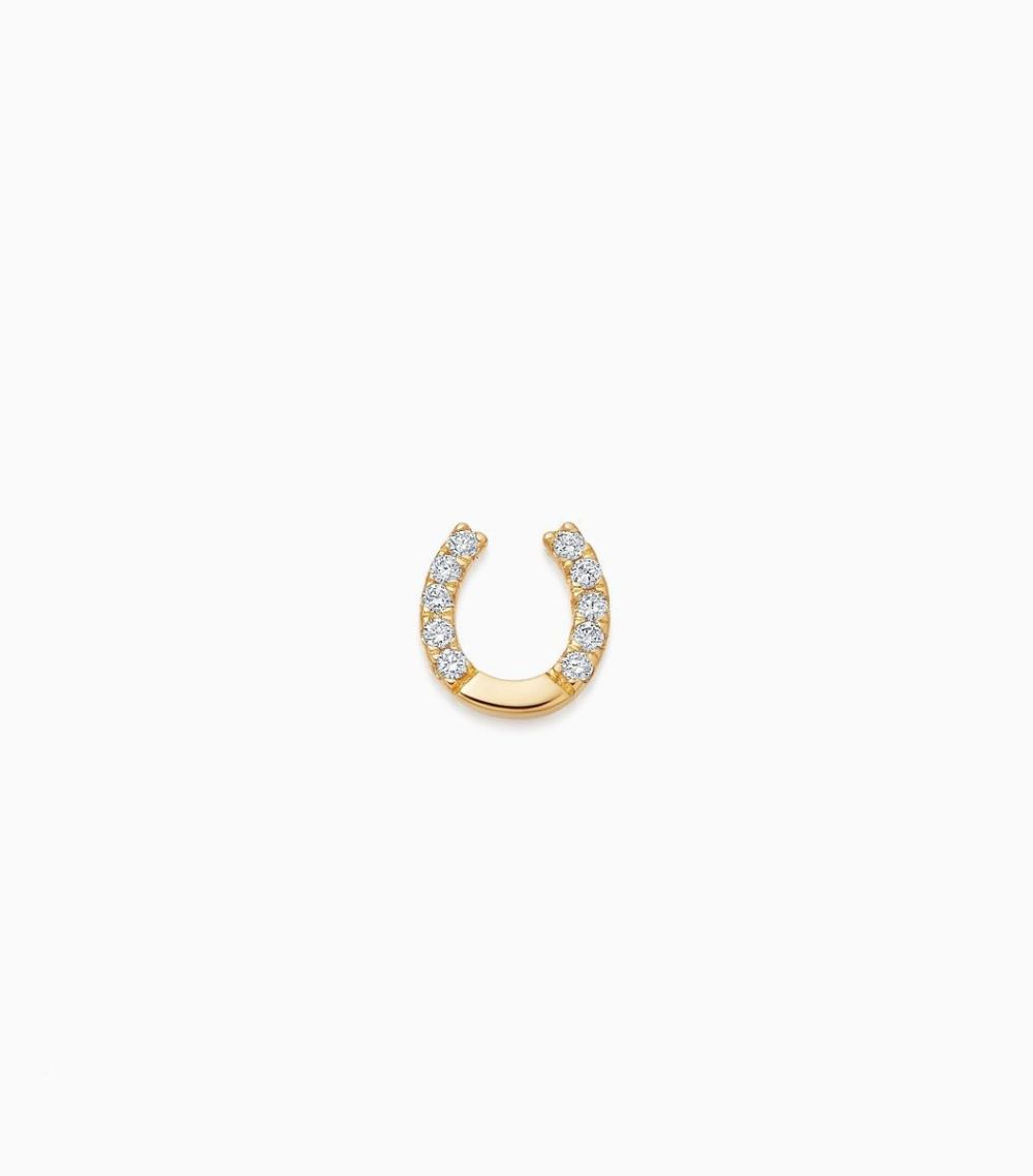 18KT Yellow Gold Diamond Horseshoe Charm Gift For Her Locket Pendant Necklace Womens Fine Jewellery Birthday Wedding Anniversary
