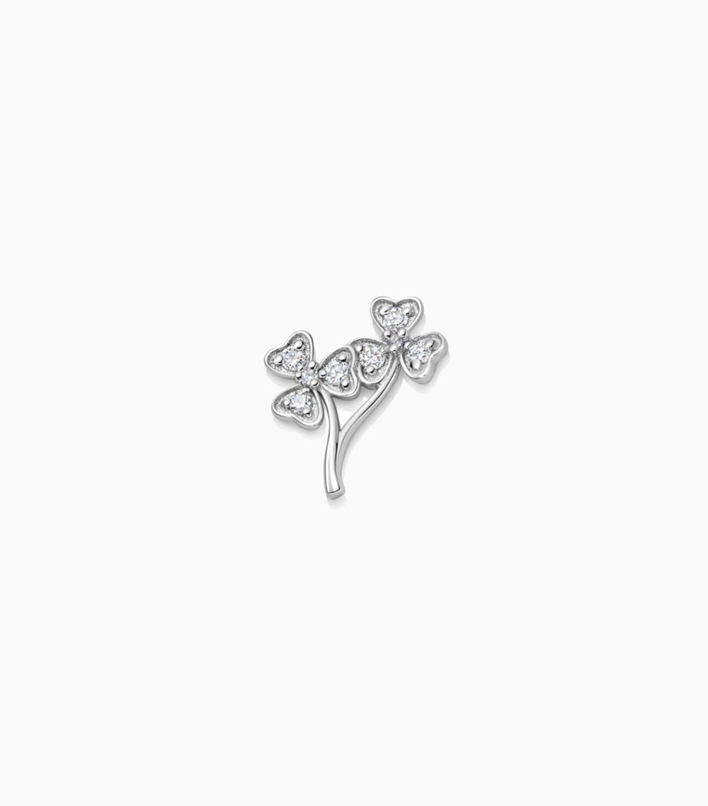 18kt diamond platinum queen jubilee clover charm for her locket pendant