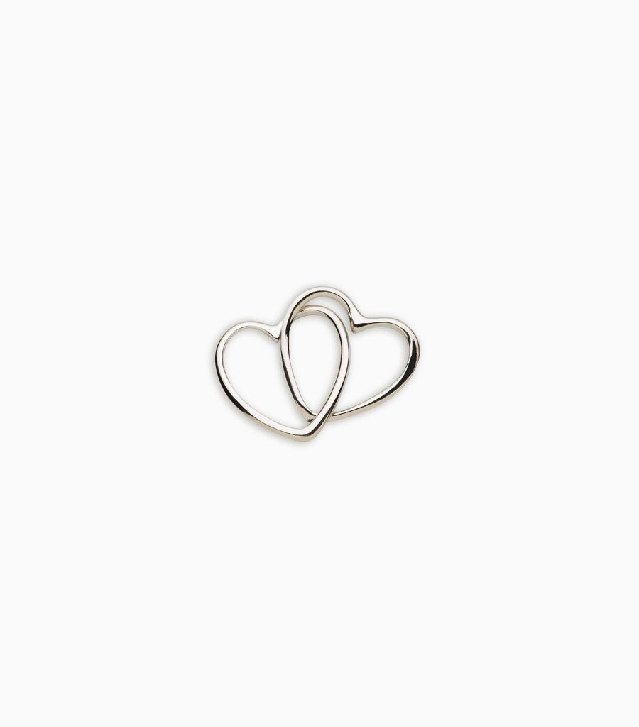white gold, 18kt, linked hearts