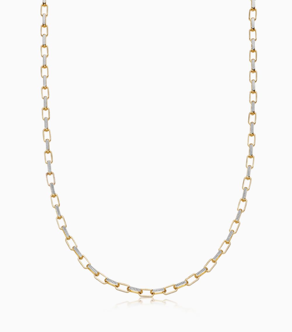 14kt White Yellow Solid Gold Cable Link Chain Necklace For Her Pendant Locket Gift Womens Fine Jewellery