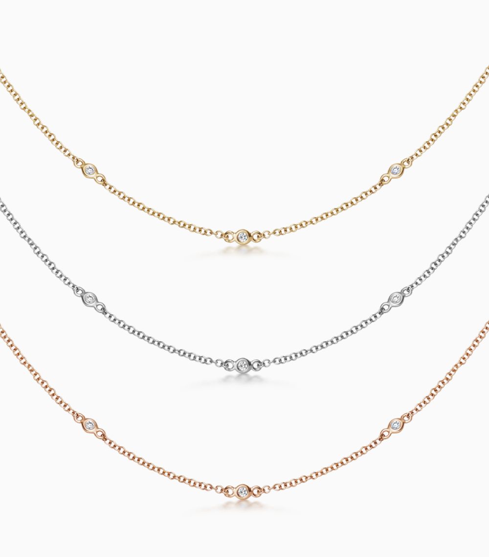 Fine Diamond Necklace -  all colours