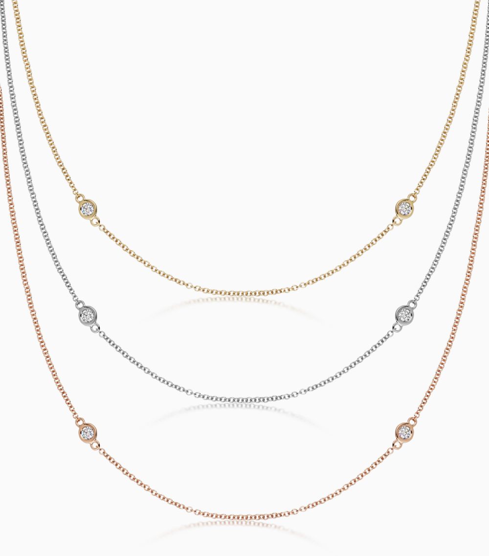 Long Diamond Necklace - all colours