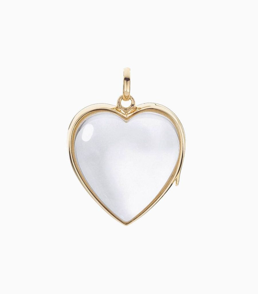 9kt large classic heart yellow gold locket pendant for her women fine jewellery