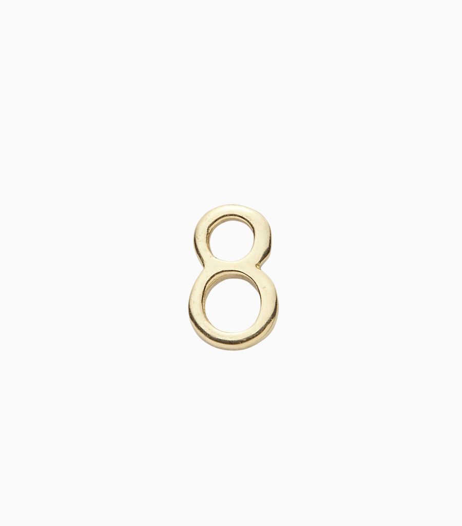 Numbers, yellow gold, 18kt, 8