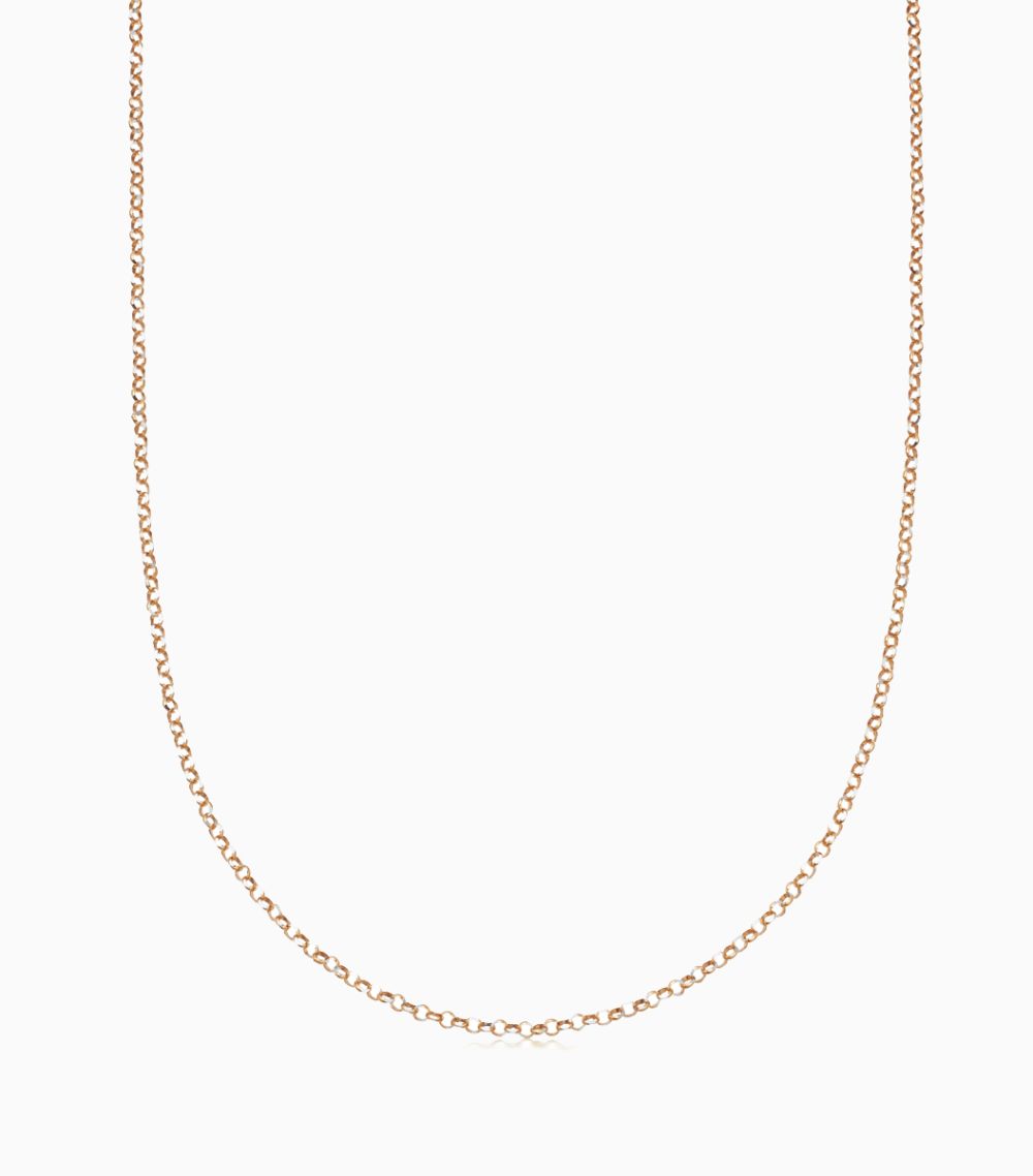 solid 14kt 32 inch rose gold rolo chain necklace for her locket pendant women fine jewellery
