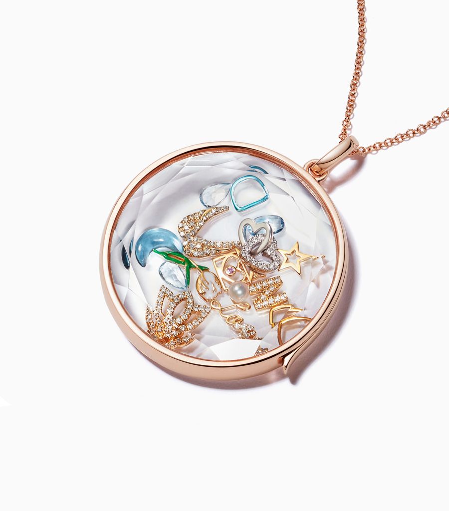 9kt solid rose gold faceted jupiter locket pendant for her charms women fine jewellery