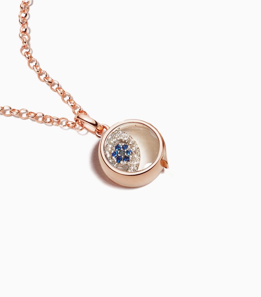 9kt Small Rose Gold Classic Round Locket Pendant Women Fine Jewellery