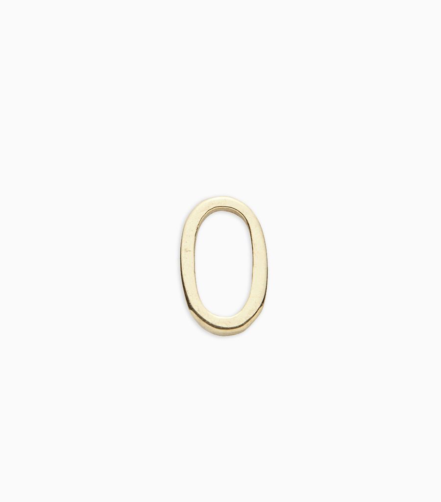 Numbers, yellow gold, 18kt, 0