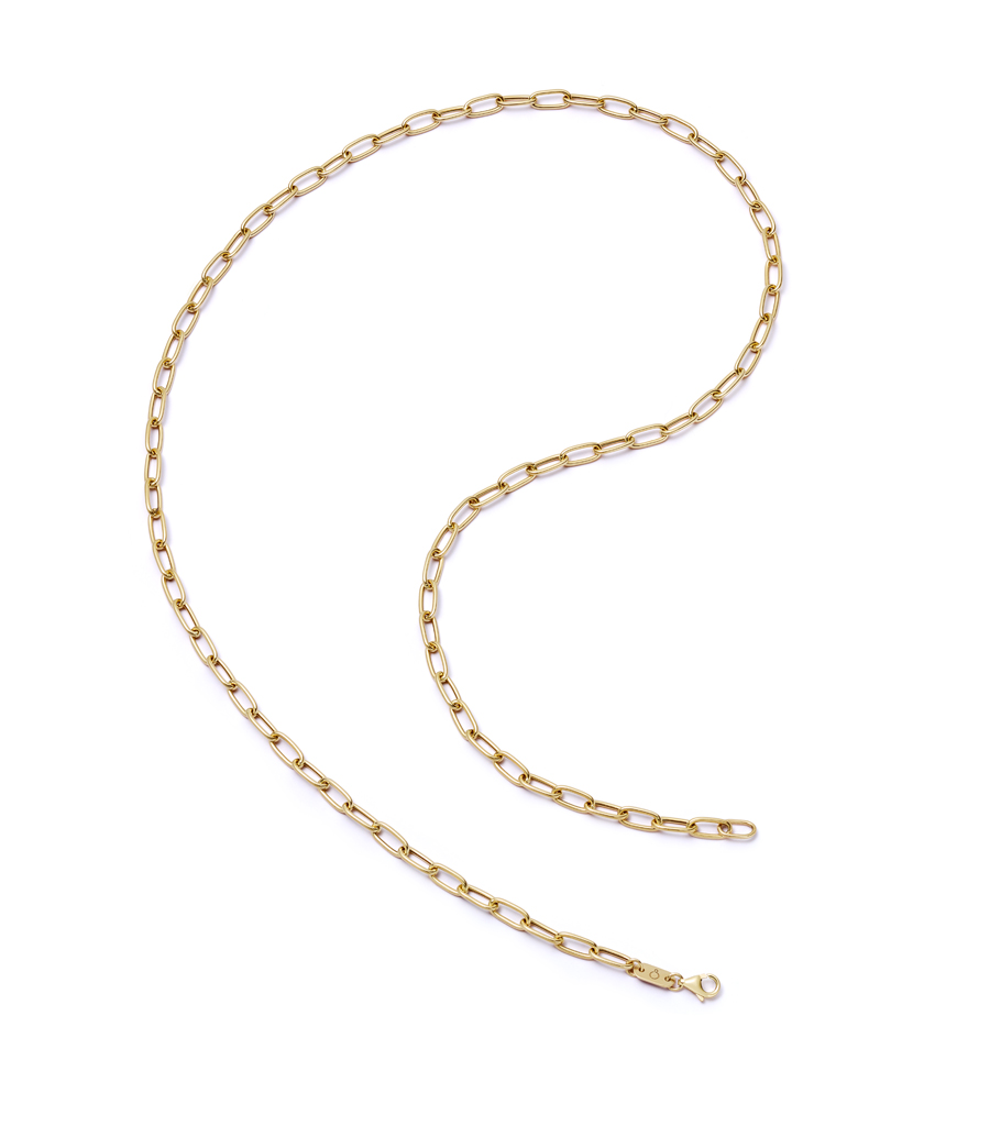 Fine Paper Clip Necklace 18k - 22 inch
