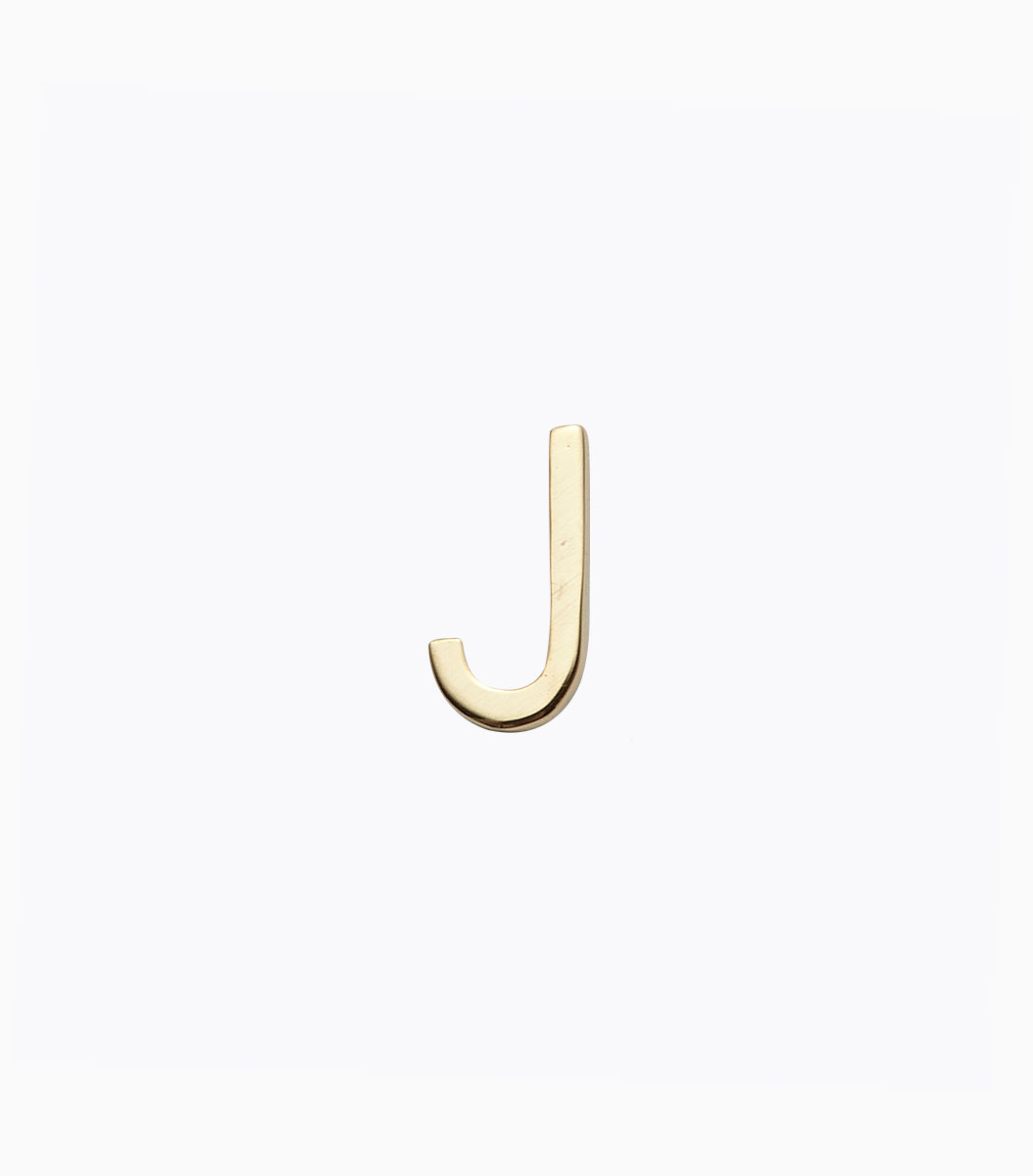 Plain Gold Initial -J