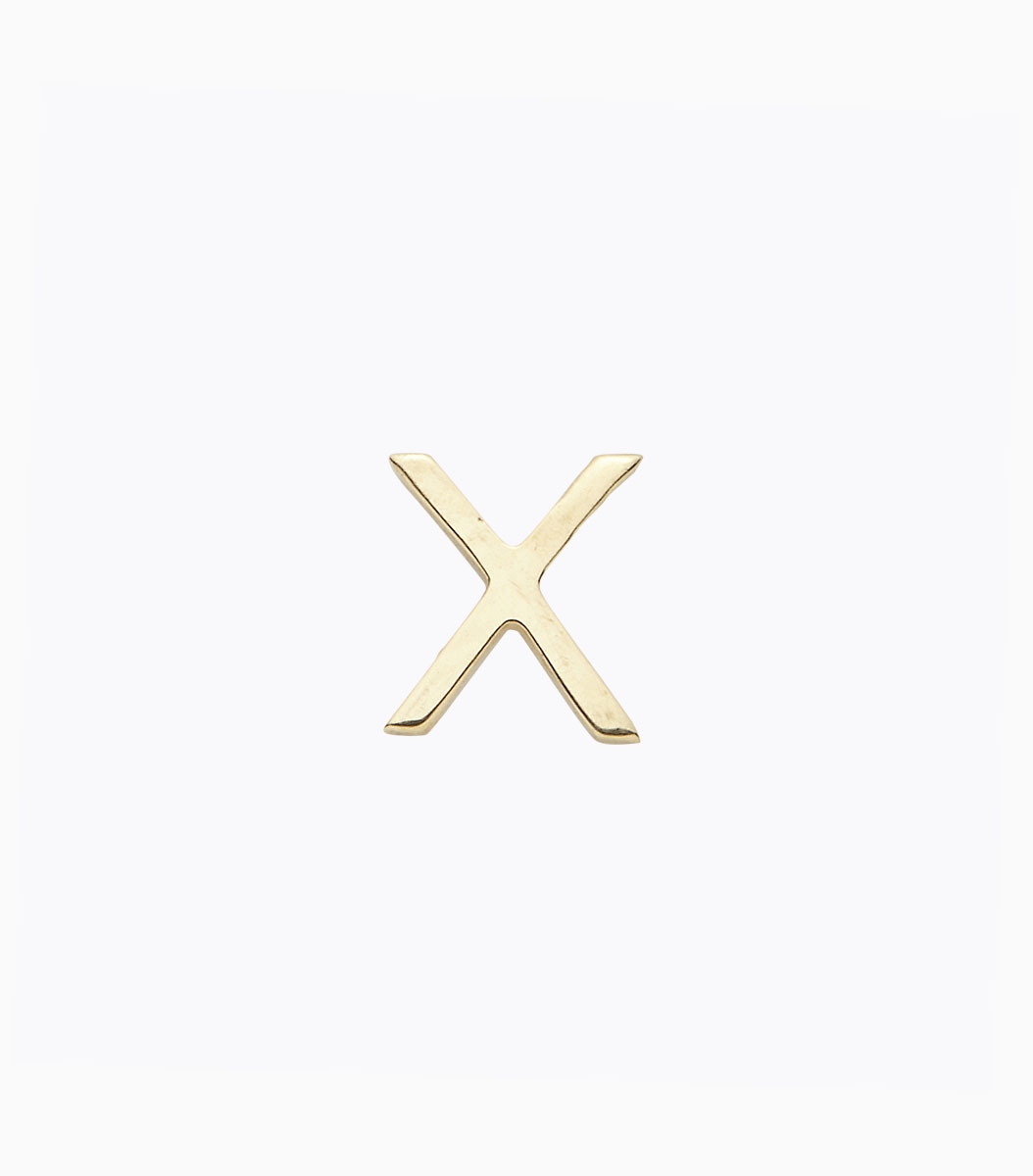 Plain Gold Initial -X