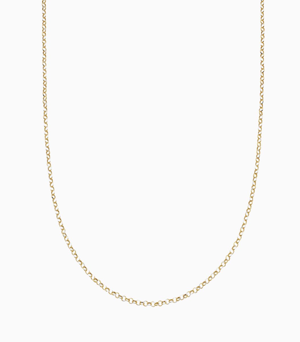 Yellow Gold Rolo Chain - 18 inch - 9k