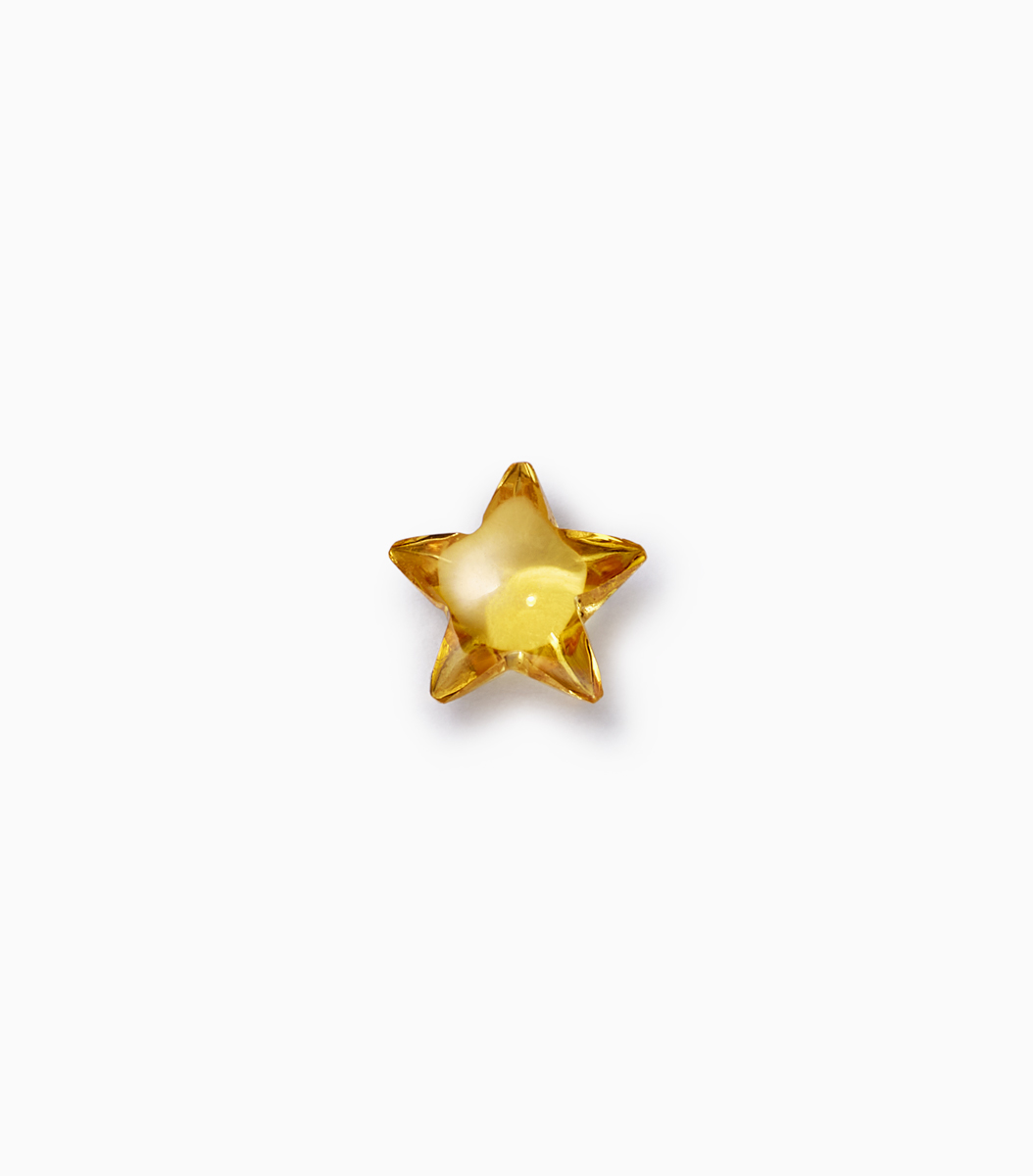 Yellow Sapphire Star Charm