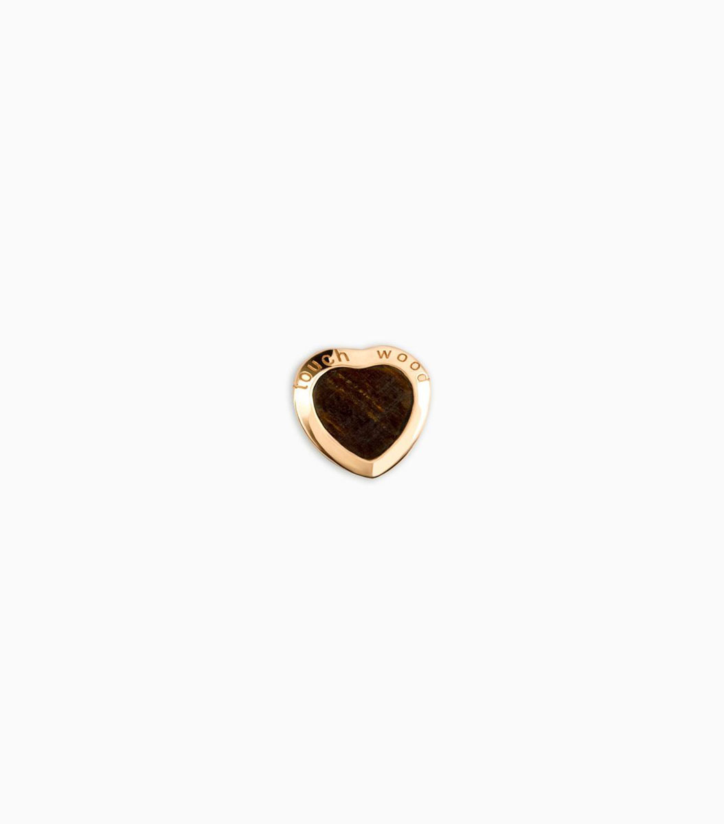 Heart Wood Charm - Touch wood