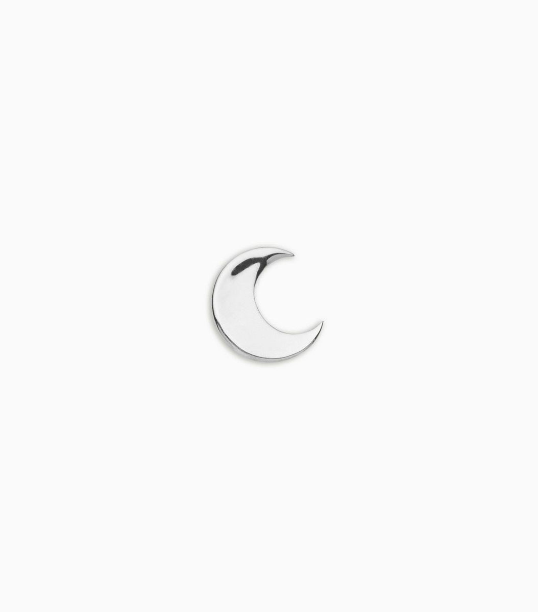Moon White Gold Charm - Serenity